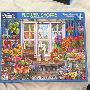 White Mountain Flower Shoppe Puzzle with Vibrant Colors